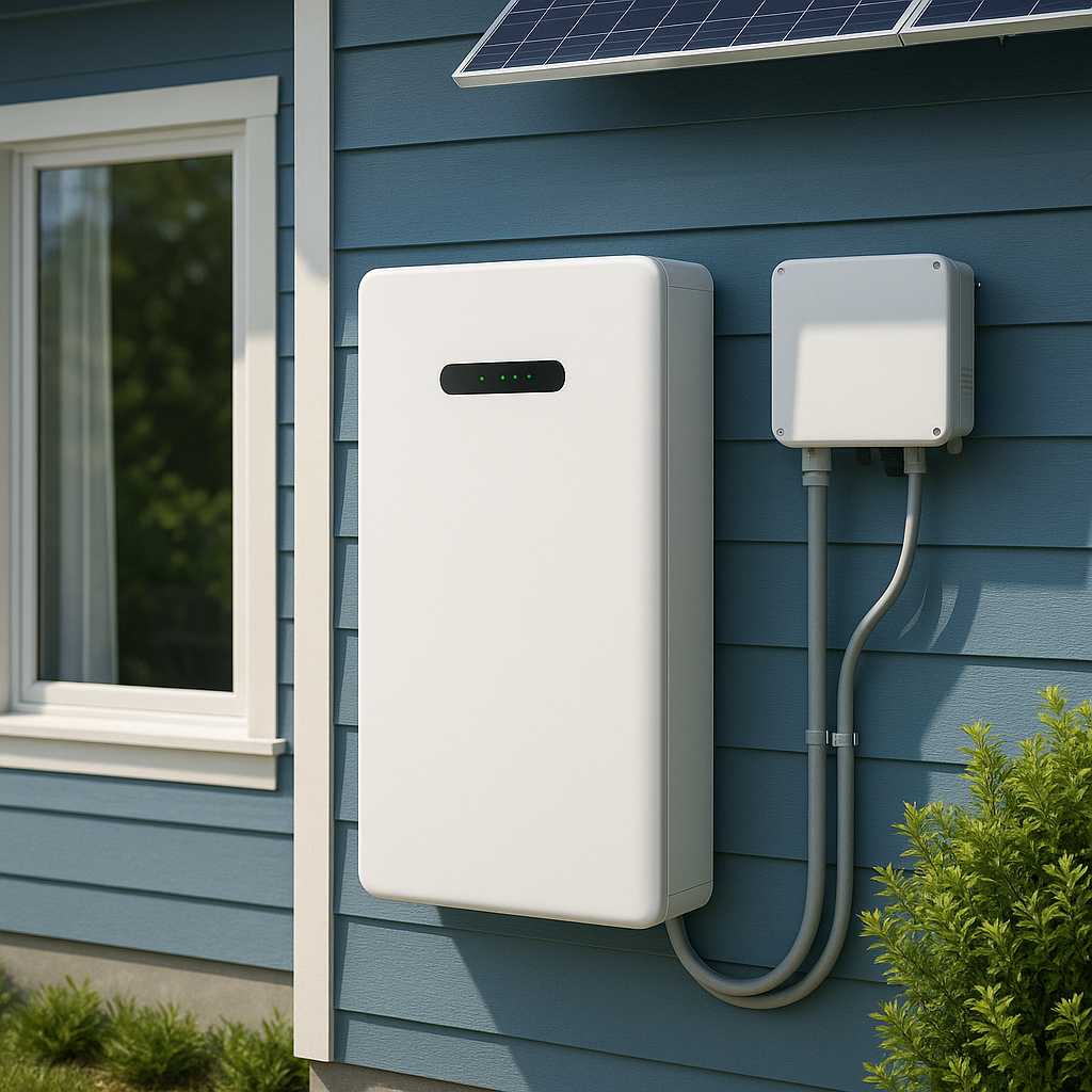 A modern home with solar panels on the roof